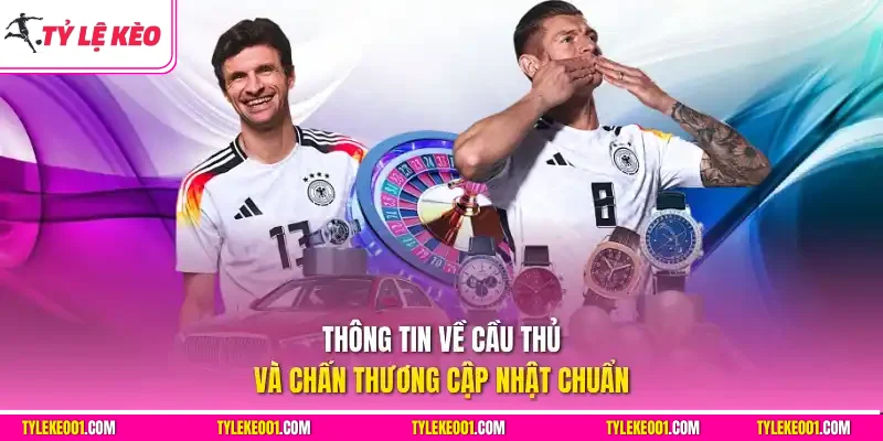 Thông tin về cầu thủ và chấn thương cập nhật chuẩn